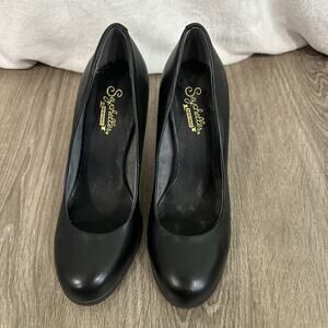 Seychelles Keyboard Black Leather Pumps Shoes Size 6.5 New